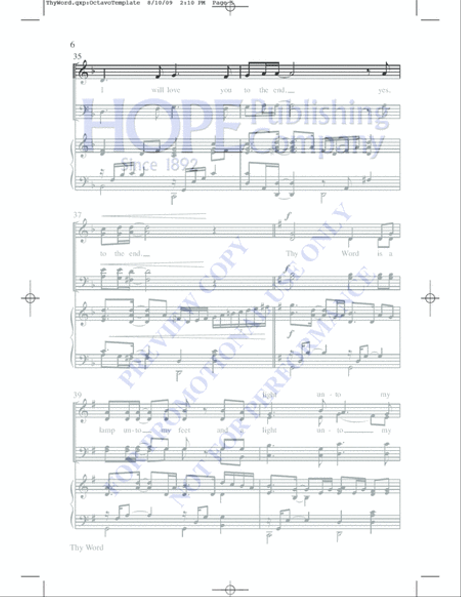 Thy Word Thy Word 4-Part scores gallery preview page 6