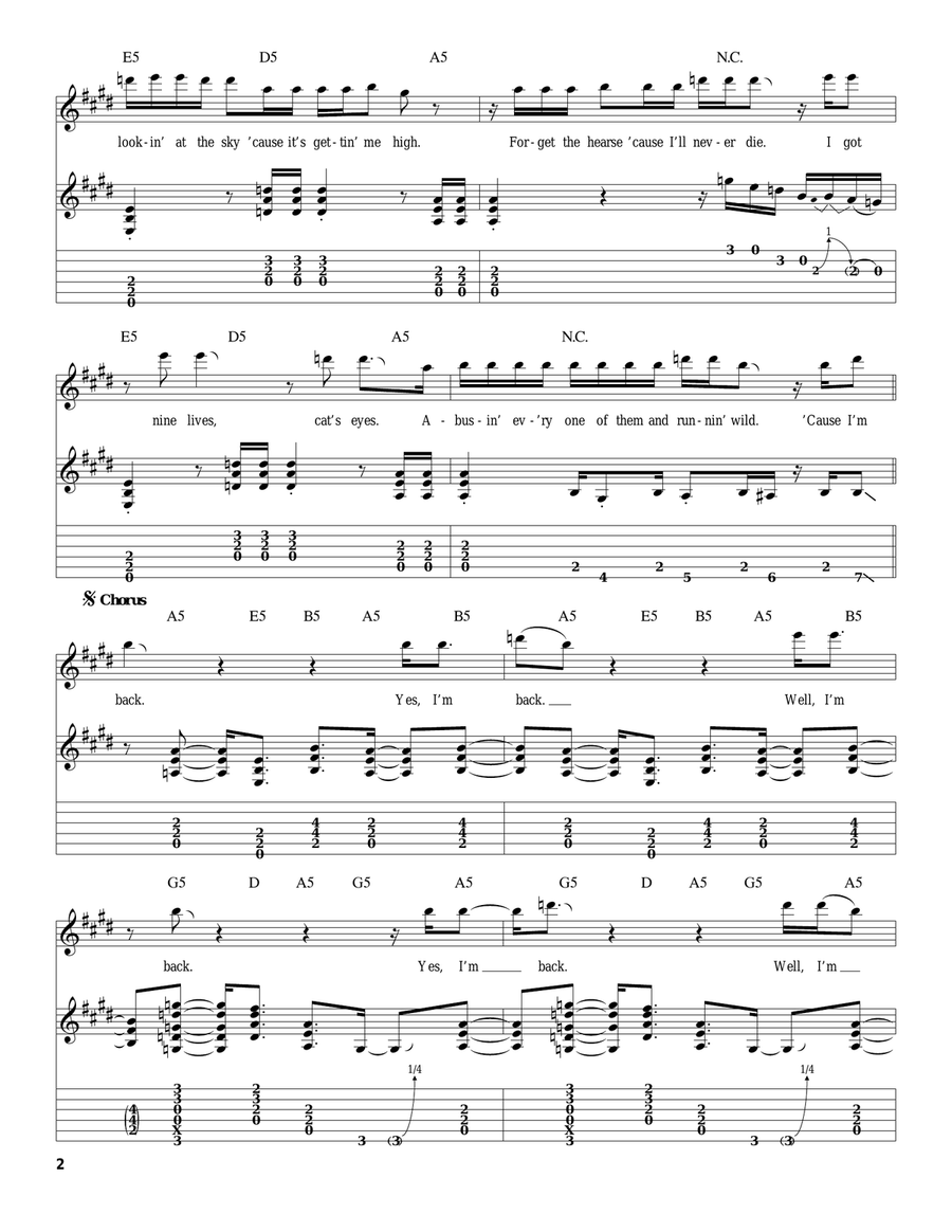 Back In Black Acoustic Guitar scores gallery preview page 2