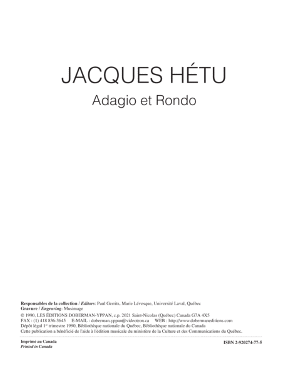 Adagio et Rondo Adagio et Rondo Orchestra scores gallery preview page 1