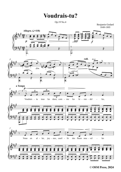 B. Godard-Voudrais-tu?in A Major,Op.19 No.4