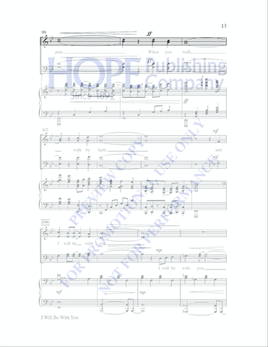 I Will Be With You 4-Part scores gallery preview page 12