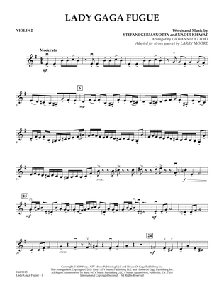 Lady Gaga Fugue - Violin 2
