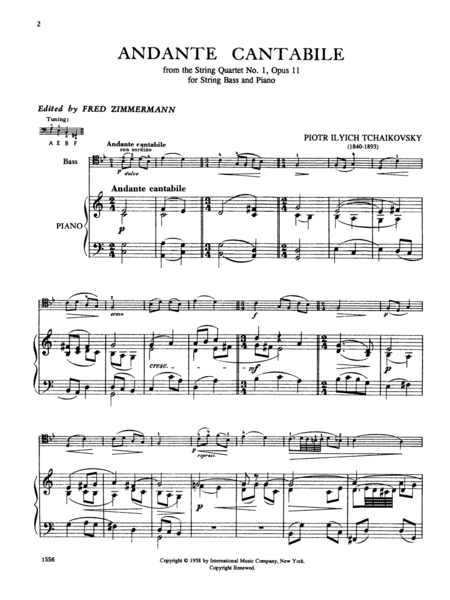 Andante Cantabile, Opus 11 (Solo Tuning)