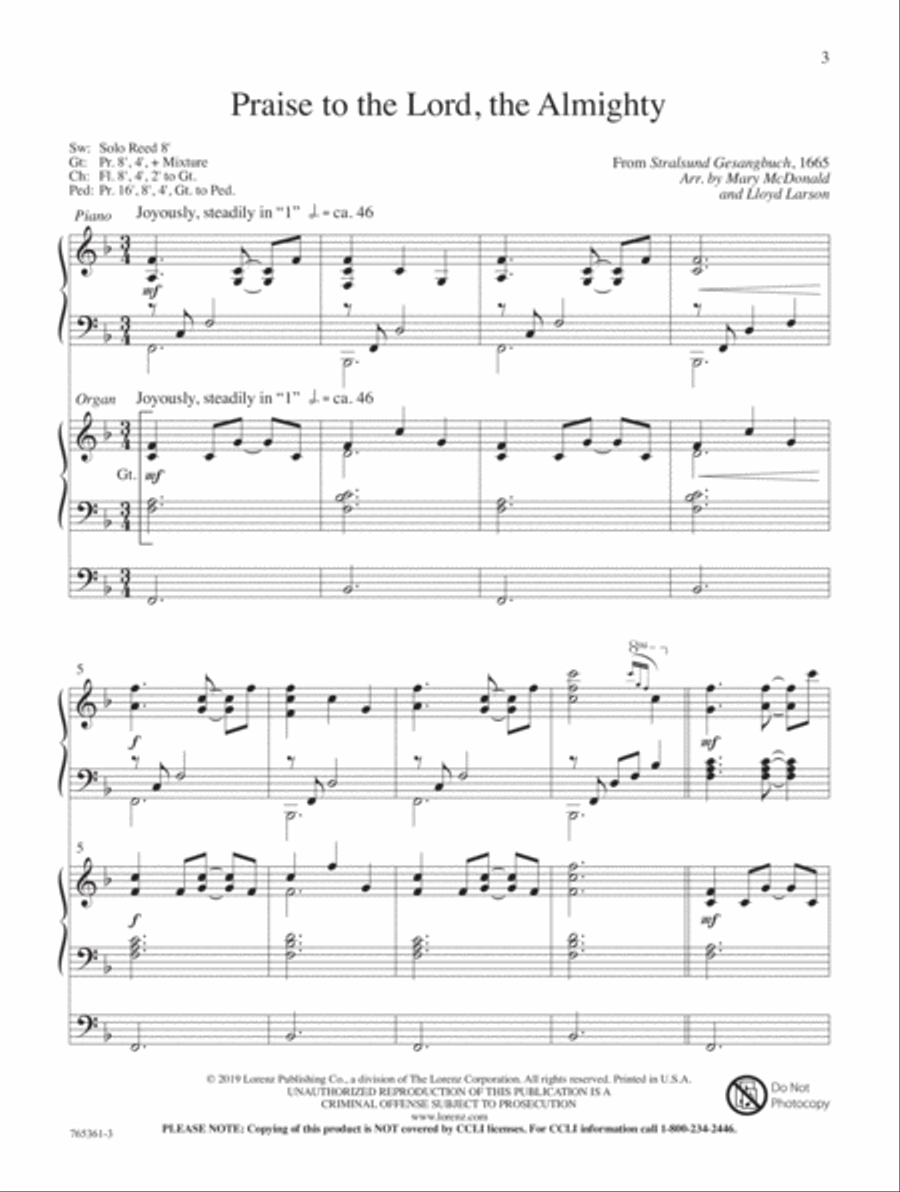 Symphony of Praise Organ scores gallery preview page 3