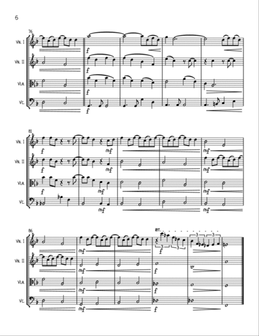Let's Stay Together String Quartet scores gallery preview page 6