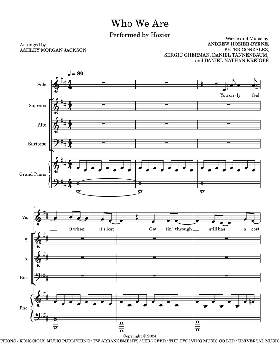 Who We Are 3-Part scores gallery preview page 1