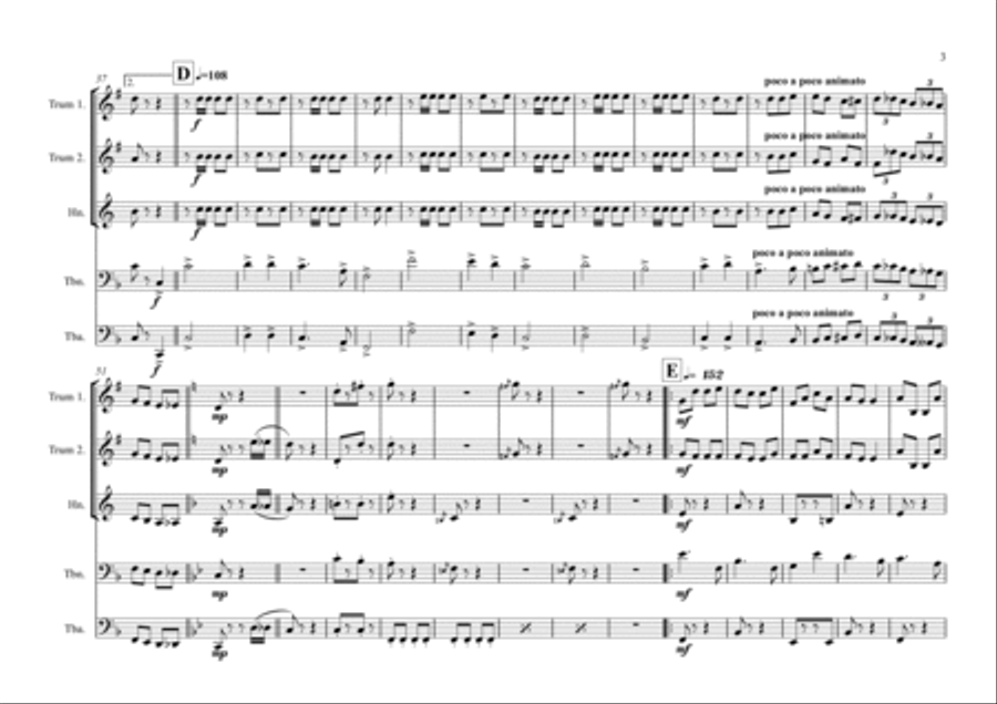 Classical Medley Brass Ensemble scores gallery preview page 4