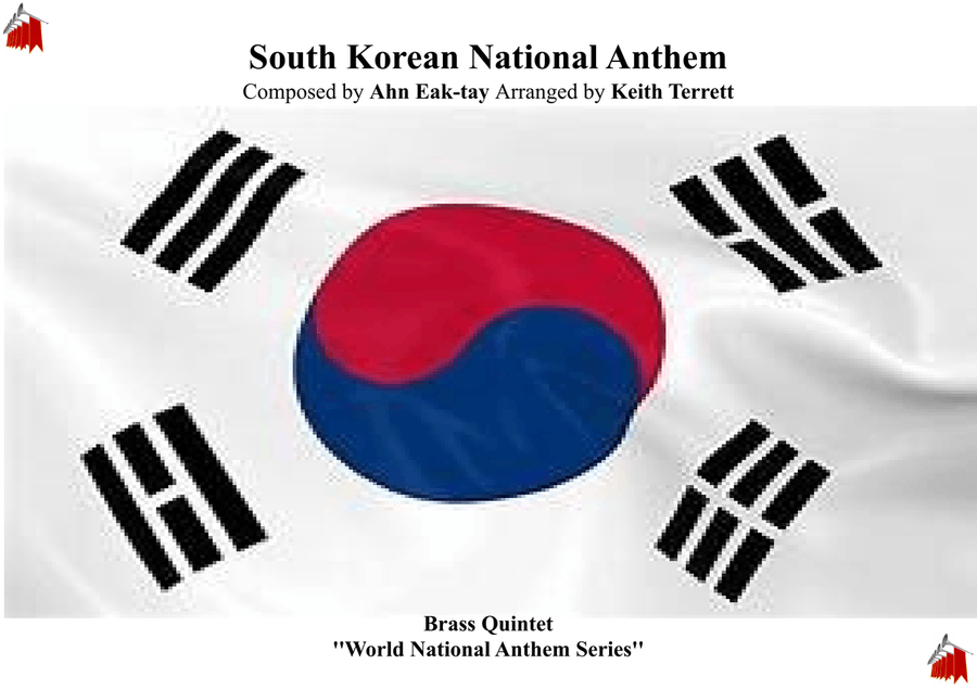 South Korean National Anthem for Brass Quintet (Song of Love for the Country) MFAO World Anthem Seri Brass Quintet scores gallery preview page 1