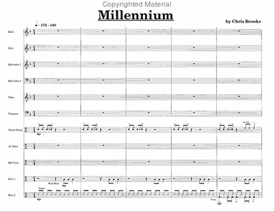 Millennium Percussion Ensemble scores gallery preview page 2
