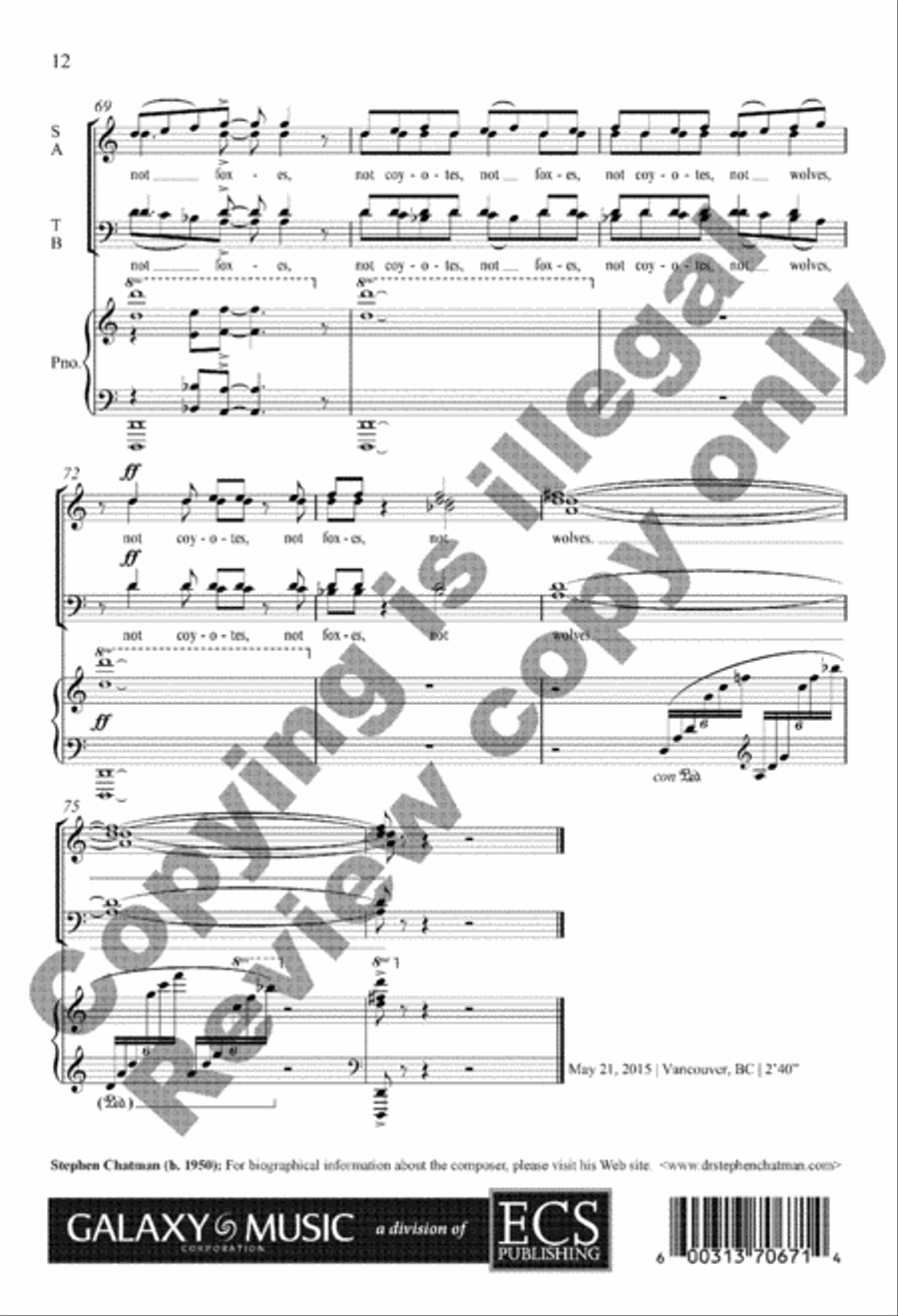 Night Vision 4-Part scores gallery preview page 12