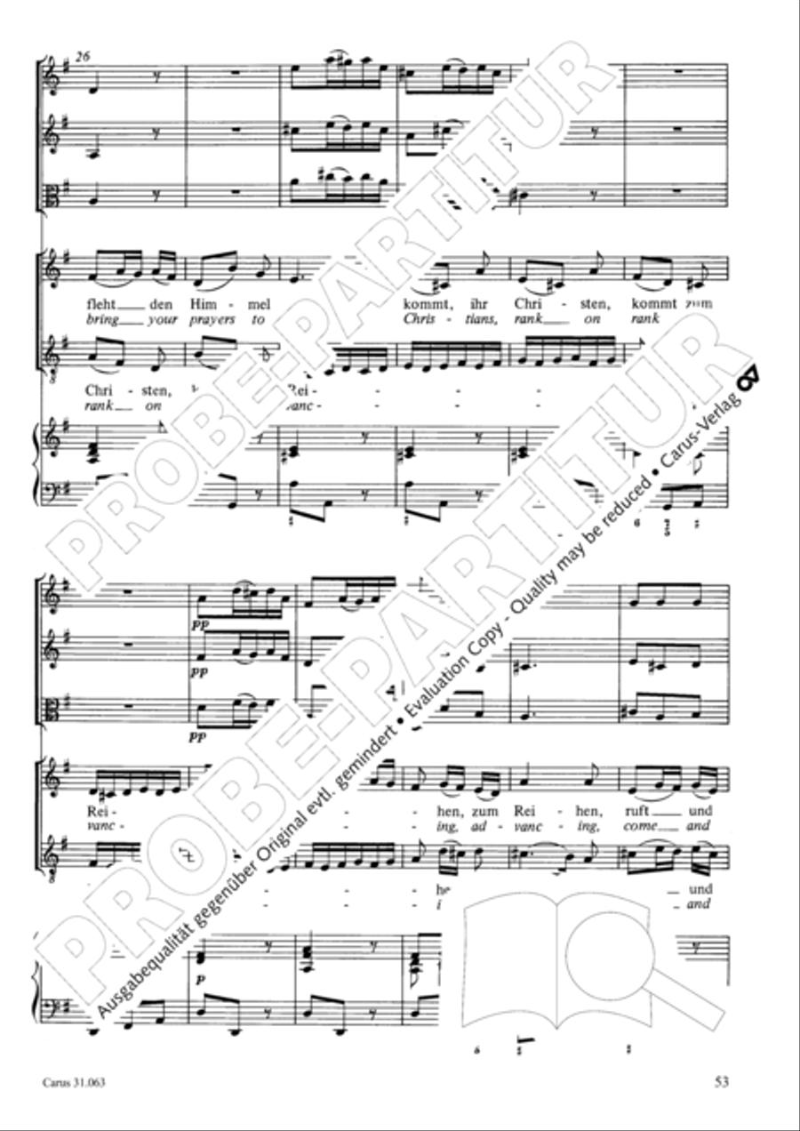 Christians, etch this blessed day (Christen, atzet diesen Tag) 4-Part scores gallery preview page 54
