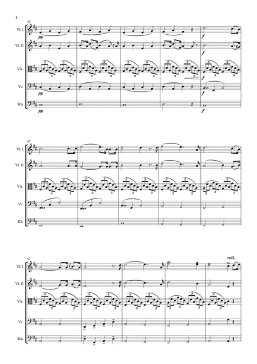 Cantique de Noel Cantique de Noel String Quintet scores gallery preview page 4