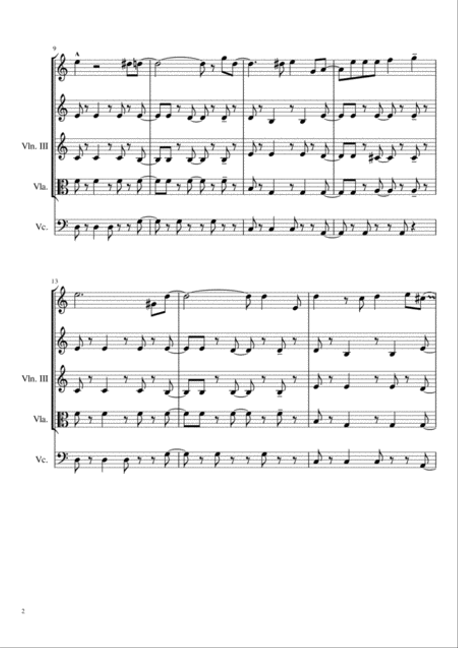 Viva La Vida String Trio scores gallery preview page 2