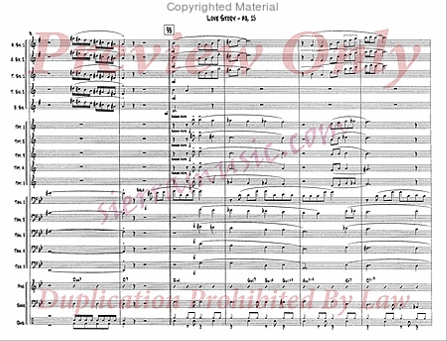 Love Story Jazz Ensemble scores gallery preview page 16