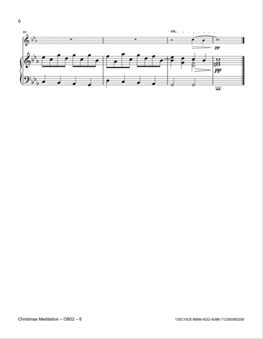 Christmas Meditation Christmas Meditation Piano scores gallery preview page 6