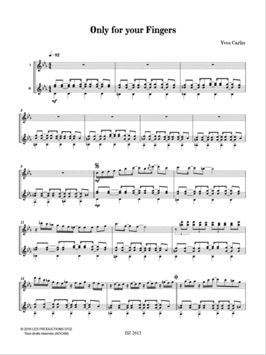 Invocation de la pluie, Danza del viento sur Classical Guitar scores gallery preview page 2