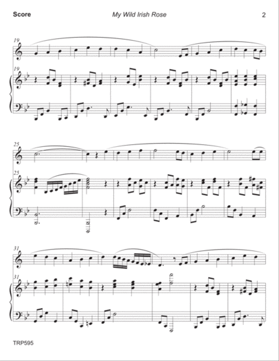 MY WILD IRISH ROSE - TRUMPET SOLO with Piano Accompaniment MY WILD IRISH ROSE - TRUMPET SOLO with Piano Accompaniment Trumpet Solo scores gallery preview page 2