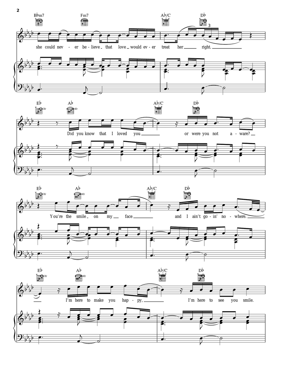 Fall Piano, Vocal, Guitar scores gallery preview page 2