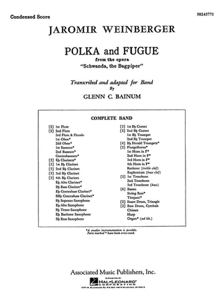 Polka & Fugue Concert Condensed Score From Schwanda The Bagpiper