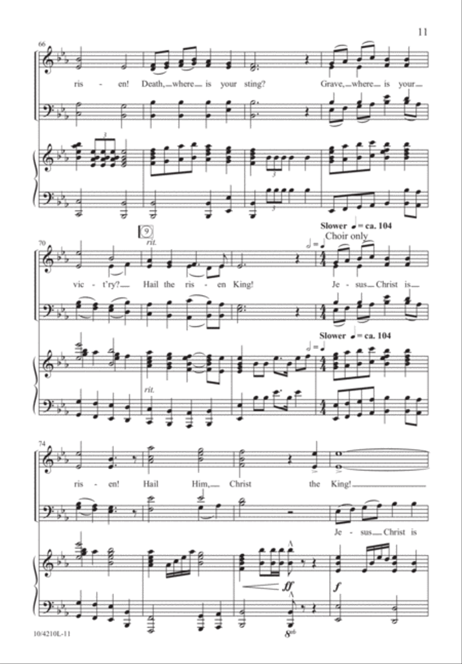 Christ Is Risen! Alleluia! 4-Part scores gallery preview page 11