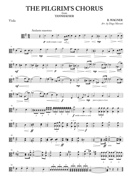 The Pilgrim's Chorus for String Quartet image number null