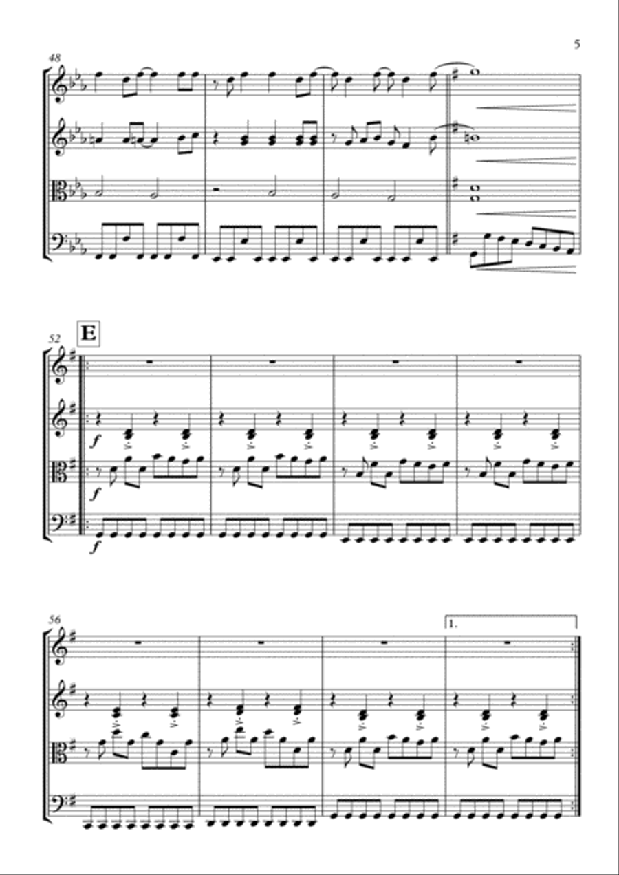 Every Breath You Take String Quartet scores gallery preview page 6