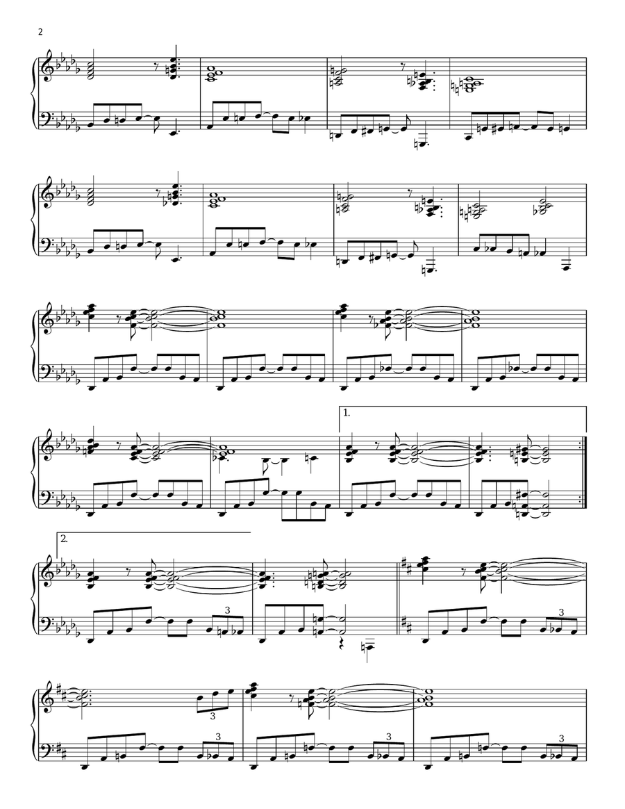Snowfall Snowfall Piano Solo scores gallery preview page 2