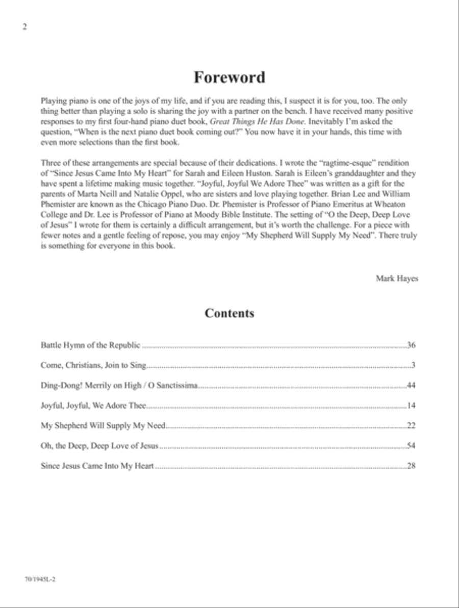 Come, Christians, Join to Play! Piano Duet scores gallery preview page 2
