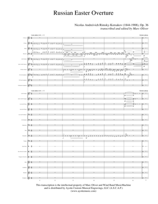 Russian Easter Overture transcribed for Concert Band