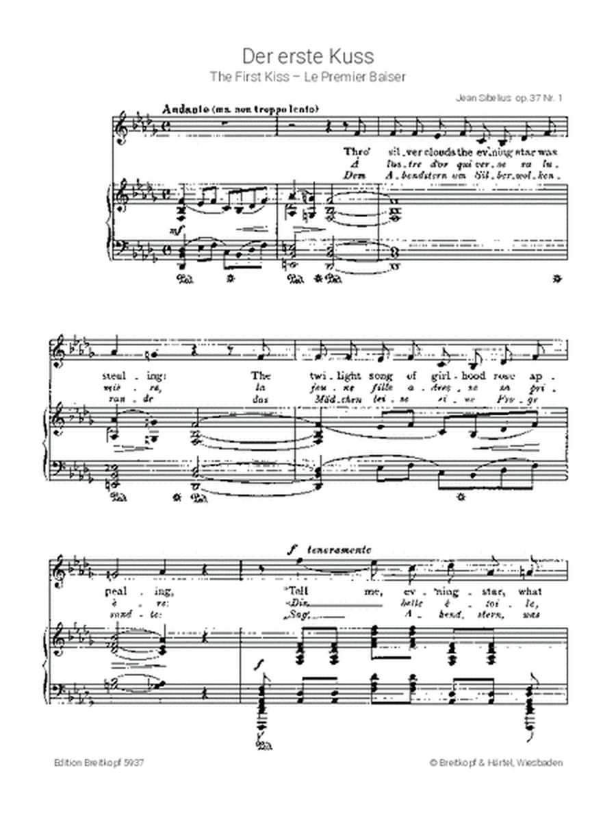 Den forsta kyssen (The First Kiss) Op. 37/1