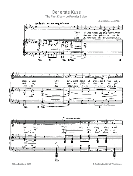 Den forsta kyssen (The First Kiss) Op. 37/1