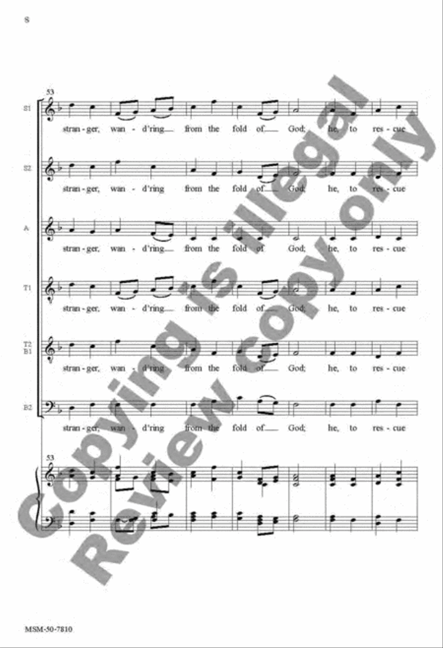 Come, Thou Fount of Every Blessing Divisi scores gallery preview page 8