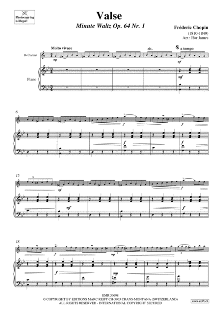 Valse Clarinet Solo scores gallery preview page 4