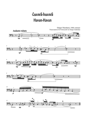 G.Narekatsi. Havoun-Havoun (Ode of Resurrection, 10th century)