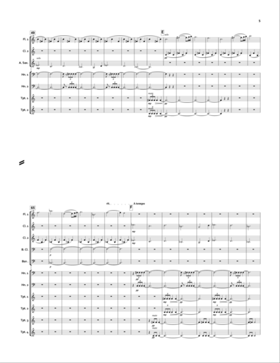 Purgatory, One-Act Opera for Wind Ensemble and Voices Concert Band scores gallery preview page 5