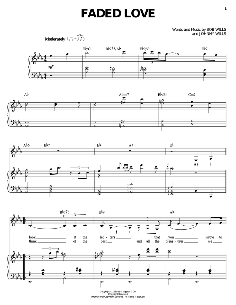 Faded Love Guitar scores gallery preview page 1