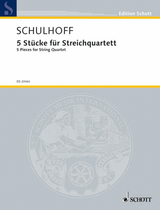 Book cover for 5 Pieces for String Quartet
