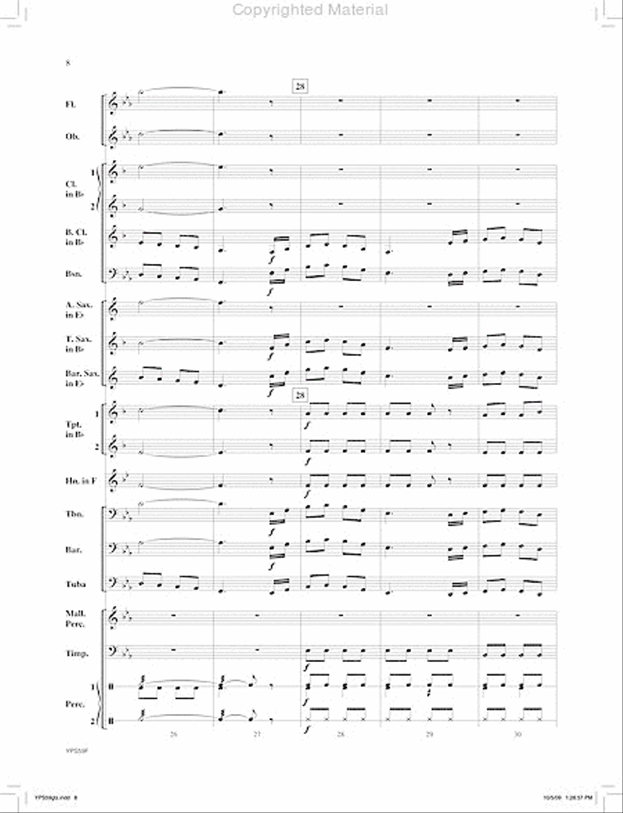 Selections from H.M.S Pianofore Concert Band scores gallery preview page 9