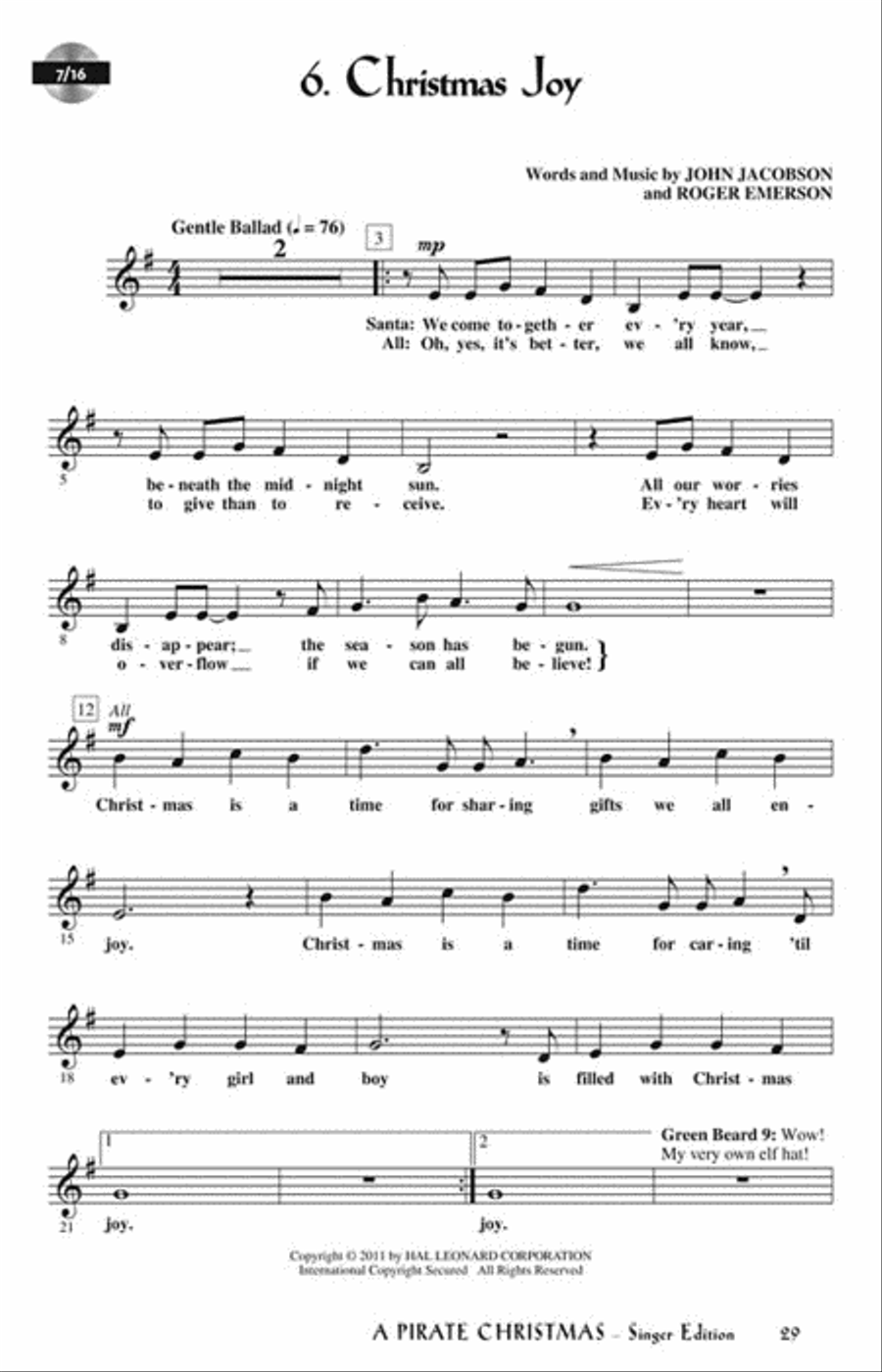 A Pirate Christmas Choir scores gallery preview page 6