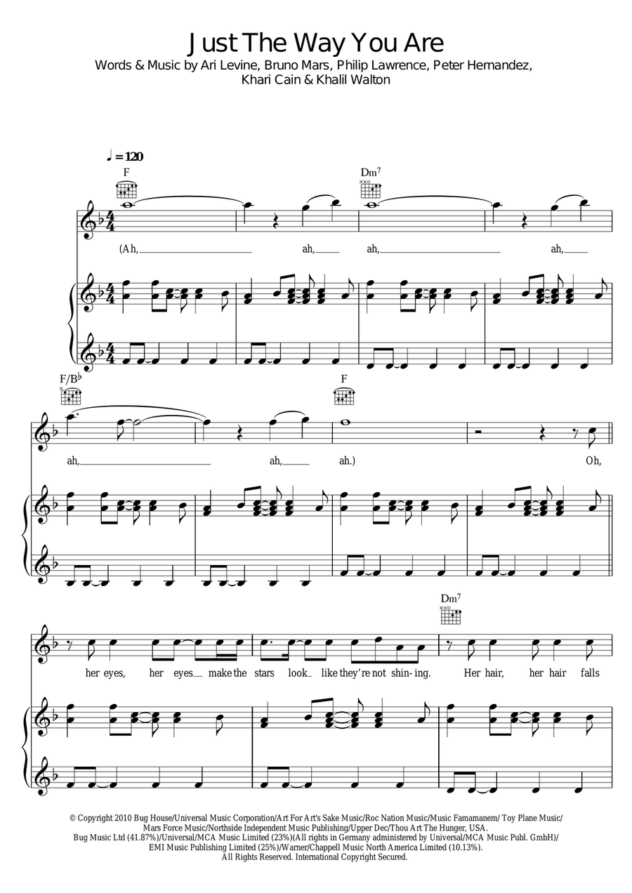 Just The Way You Are Just The Way You Are Acoustic Guitar scores gallery preview page 1