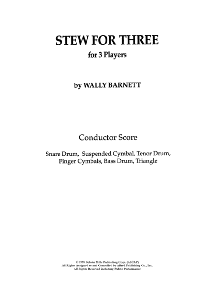 Stew for Three Percussion Ensemble scores gallery preview page 6