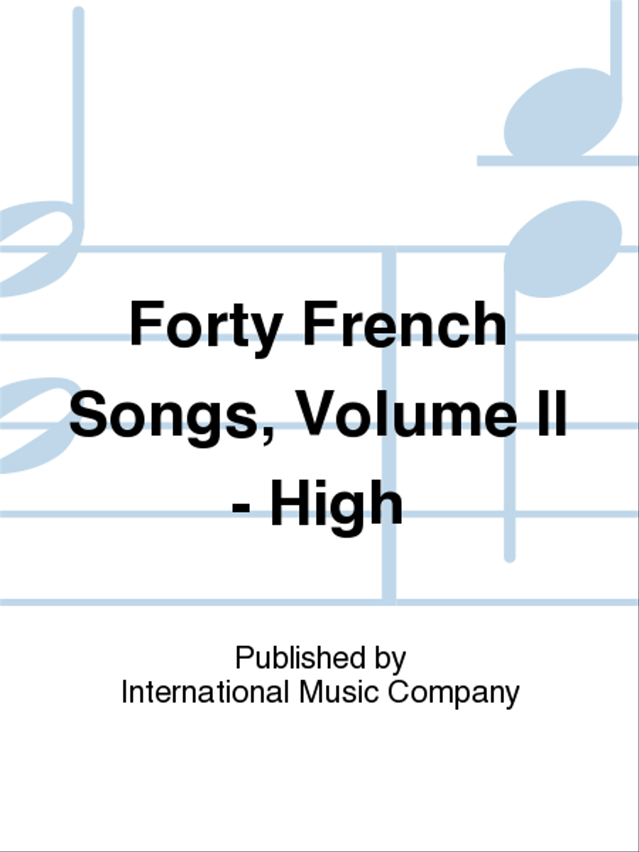 Forty French Songs High Voice scores gallery preview page 1