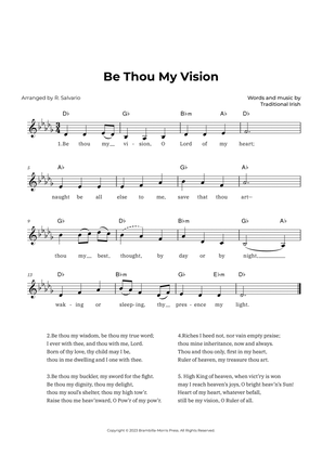 Book cover for Be Thou My Vision (Key of D-Flat Major)