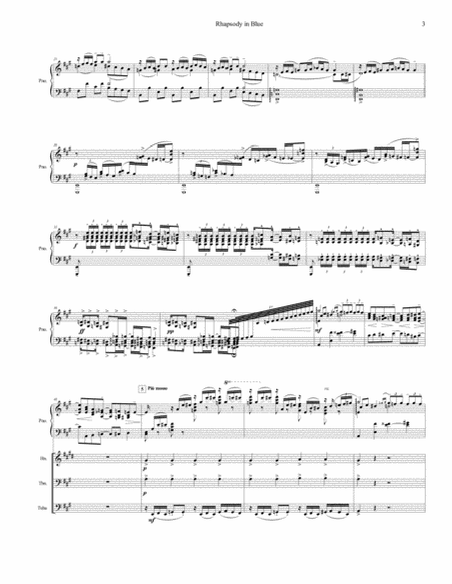 Rhapsody in Blue - Brass Quintet and Piano image number null