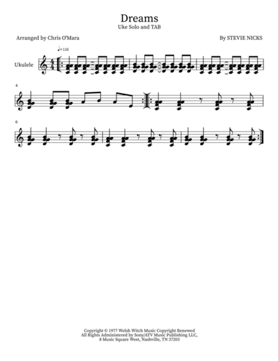 Dreams Guitar scores gallery preview page 2