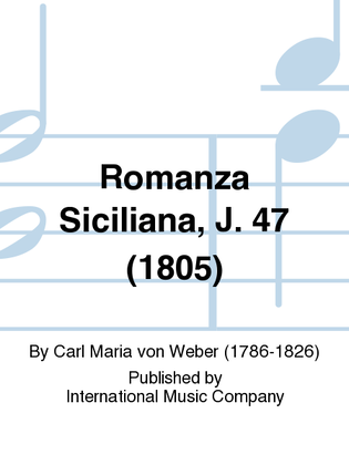 Book cover for Romanza Siciliana, J. 47 (1805)