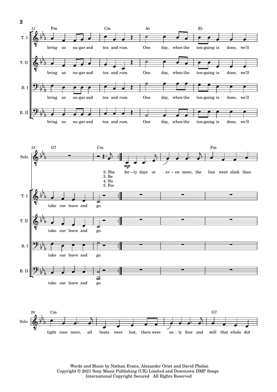 Wellerman Wellerman TTBB scores gallery preview page 3