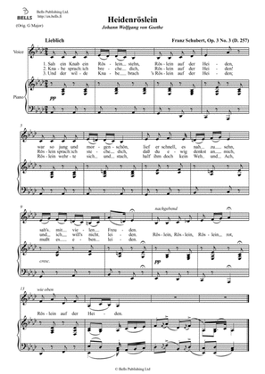 Heidenroslein, Op. 3 No. 3 (D. 257) (A-flat Major)
