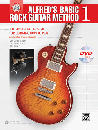 Book cover for Alfred's Basic Rock Guitar Method, Book 1
