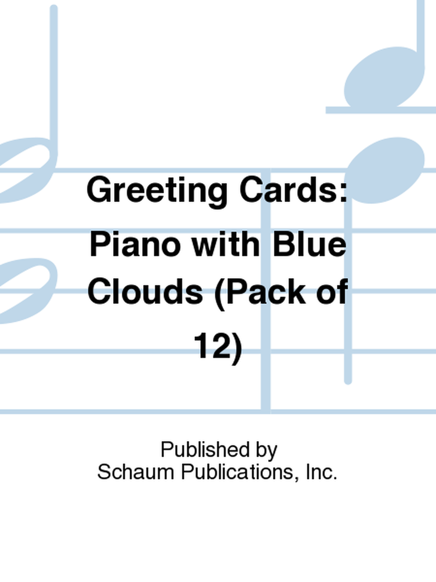 Greeting Cards: Piano with Blue Clouds (Pack of 12)